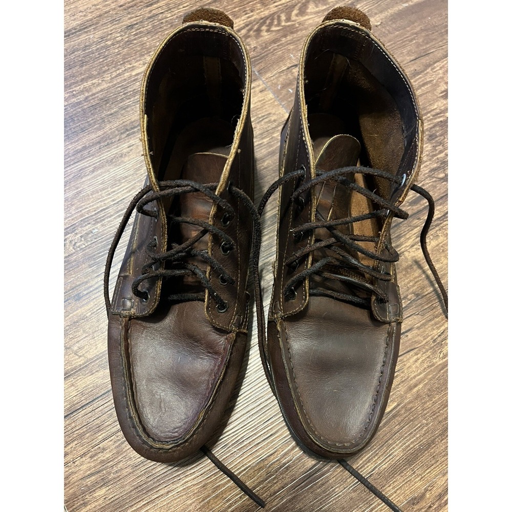 Oak Meadow Men's Ankle Boots Size 10‎ M All Leather Upper Brown Lace Up